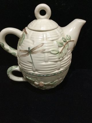 Pfatzgraph Naturewood Individual Teapot And Cup Set,  Euc