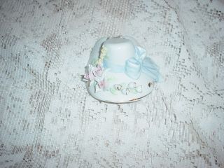 Vintage Capodimonte Porcelain Bonnet Figurine - Made In Italy - Wall Ornament