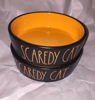 Rae Dunn Halloween Scaredy Cat Bowls Set Of Two