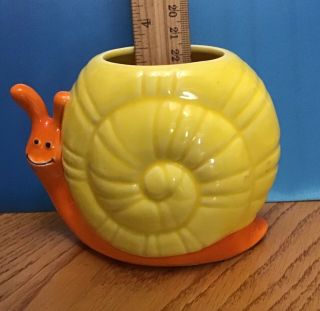 Vintage Snail Vase Pencil/pen Holder Japan Omc Ceramic