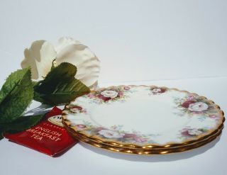 2 Vintage 1960 Royal Albert Floral Celebration Pattern Bread & Butter Plates