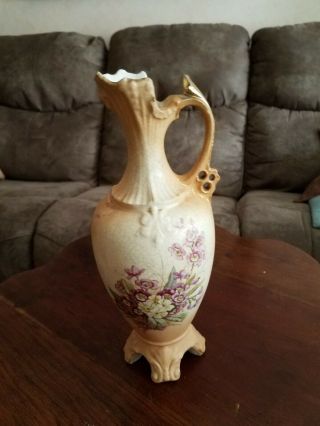Royal Wettina Austrian Rh.  Hand Painted Vase