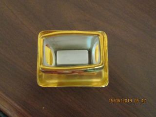 GERMAN PORCELAIN MATCH HOLDER ORANGE POPPIES WITH HEAVY GOLD ON EDGE & TRAY 5