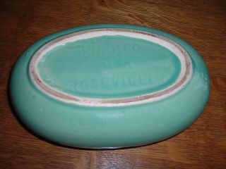 Roseville RRP OH Pottery Brown/Green Drip Oval Planter Bowl Robinson Ransbottom 5