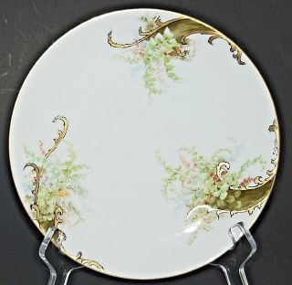 Thomas Sevres Hand Painted Porcelain Plate Ferns Floral Bavaria Artist Signed