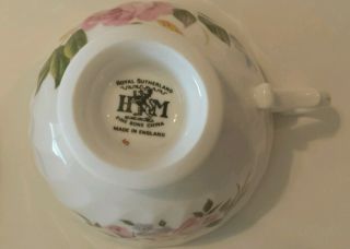 HM Royal Sutherland Floral Design Bone China Tea Cup & Saucer Made in England 5