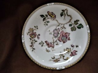 Wedgwood Hand Painted Swallow Pattern Saucer Bone China Made In England