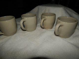 Set of 4 Barn Scene Mug - Cup Paul Storie Pottery,  Marshall TX - - 5