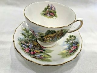 Royal Vale English Bone China Tea Cup Saucer Set 7382 Ridgway Potteries Ltd