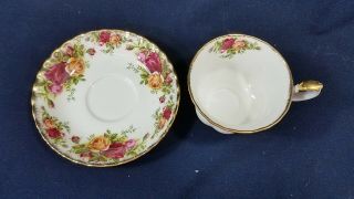 Vintage Royal Albert Old Country Roses Tea Cup & Saucer England 1962 2