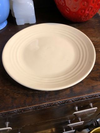 Vintage Bauer Pottery Ring Ware Beige Dinner Plate California