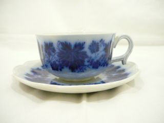 Gefle Vinranka Percy Flow Blue Sweden Cups And Saucers C13