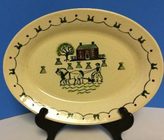 Vintage Poppy Trail Metlox Homestead Provincial Oval Serving 11.  25” Platter Dish
