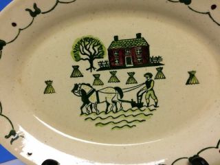 Vintage Poppy Trail Metlox Homestead Provincial Oval Serving 11.  25” Platter Dish 2