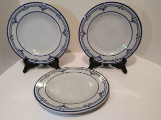 Set Of 3 Vintage Luncheon Salad Plates Cera Stone By Mikasa Newport Pattern