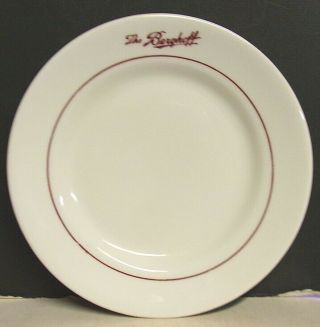Vintage The Berghoff Dessert Plate Chicago,  Il - Buffalo China