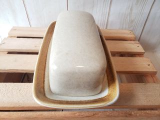 Mikasa Stone Manor 1/4 Lb Covered Butter Dish Tan Speckle F5800 2
