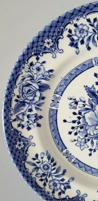 WOOD & SONS England blue & white floral 8 