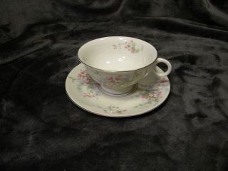 Vintage Theodore Haviland York Apple Blossom China Tea Cup & Saucer