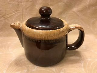 Vintage Mccoy Pottery Tea Pot Brown Drip Ceramic 7129