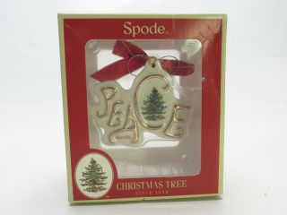 Spode Christmas Tree Holiday Gift Box Ornament - Nib " Peace " Aa1d1218