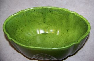 MID - CENTURY GREEN SPECKLE OVAL HAEGER POTTERY BOWL PLANTER USA,  231 4