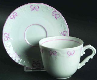 Vista Alegre Ruban Pink Cup & Saucer 746808