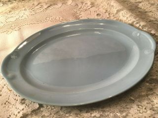 Luray Ts&t - Large Oval Serving Platter - 8  X 11 1/2  - Windsor Blue
