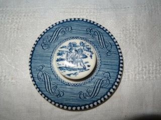 Royal Usa Blue Currier,  Ives Sugar Bowl Lid Only Replacement