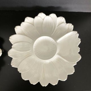 Artichoke Plate Dish White Pottery China Made In Italy 10 " Set Of Two