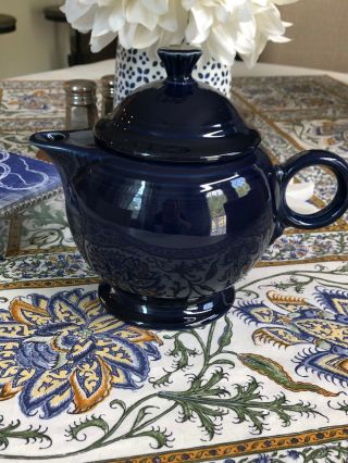 Fiestaware Teapot Fiesta Large 44 Oz Blue (cobalt) Teapot
