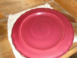 11 Inch Home And Garden Party Dinner Plate In Crimson