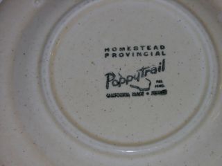 Vintage Poppytrail Homestead Provincial Set of 3 Dessert Plates 6 1/4 