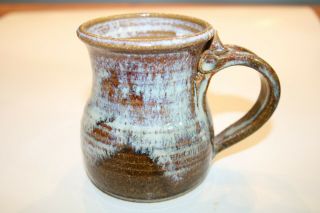 Handmade Studio Clay Pottery Coffee Tea Mug Brown/cream Glaze