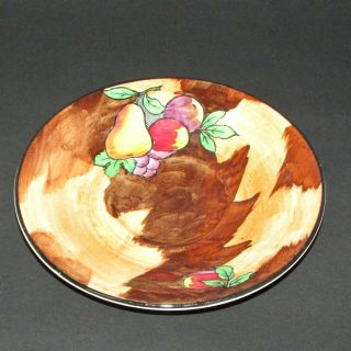 H & K Tunstall Luscious Saucer Hand Painted Fruit Brown England 5 5/8 " Vintage