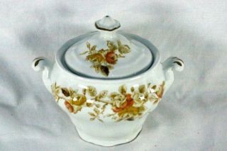Ridgway Potteries Antique Rose Covered Sugar Bowl 4123