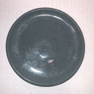 Vtg Bybee Pottery Stoneware Blue Black Speckled Glaze Scarce 6” Plate Saucer Euc