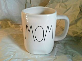 Rae Dunn Mom Mug Mother Gift Collectible White Large Letters Coffee Tea