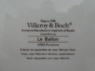 Villeroy Boch ART DECO LE BALLON York Salad Dessert Plate Hot Air Balloon 3