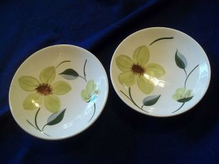 Vintage Blue Ridge Pottery Southern Potteries - Green Eyes 2 Small Bowls Dessert