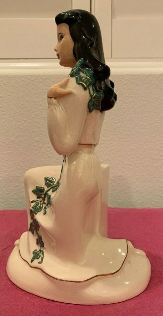 1940s WEIL WARE CALIFORNIA FIGURINES IVY LADY VASE 12 