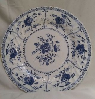 Johnson Bros.  " Indies " Dinner Plate Blue And White