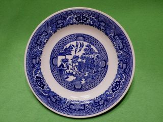 Set Of 2 Vintage Blue Willow Pattern Plates.  7 1/4 " / 7.  25 " Bread & Butter.