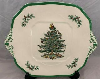Spode Christmas Tree - Square Handled Cake Plate - 11.  5 " - 1982 - S3324