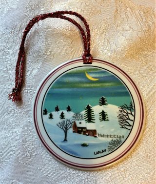 Villeroy & Boch Laplau Naif Christmas Ornament 4 2 Sided Folk Art - Sweet