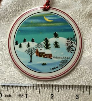 Villeroy & Boch Laplau Naif Christmas Ornament 4 2 Sided Folk Art - Sweet 5