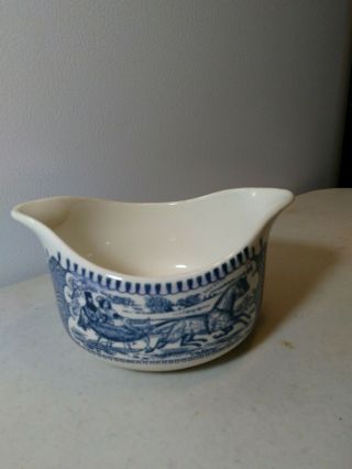 Vintage Currier And Ives Gravy Boat " The Winter Road "
