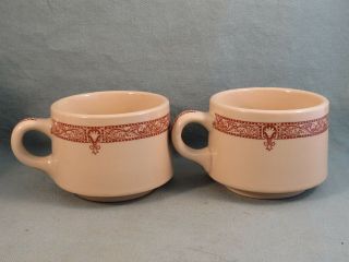 2 Vintage Shenango China Inca Ware Coffee Cups,  Restaurant Ware Mugs,  Edgemere,  6oz