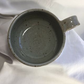 Large Green Brown Studio Pottery Mug Soup Bowl 4