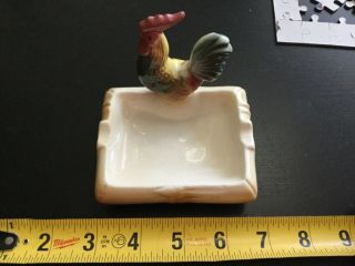 Stewart B Mcculloch Vintage California Pottery Rooster Ashtray Mid Century